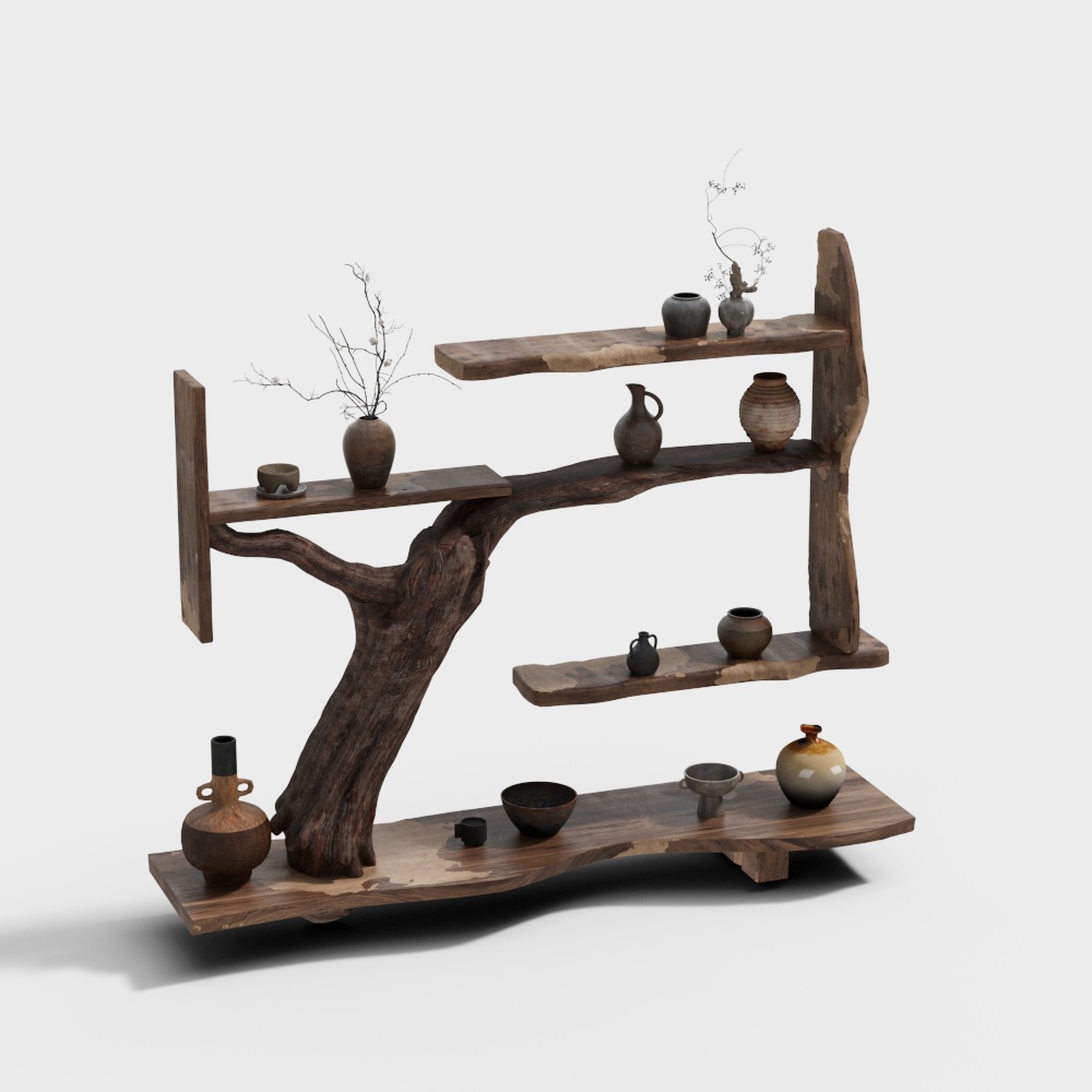 Wabi-sabi decoration rack