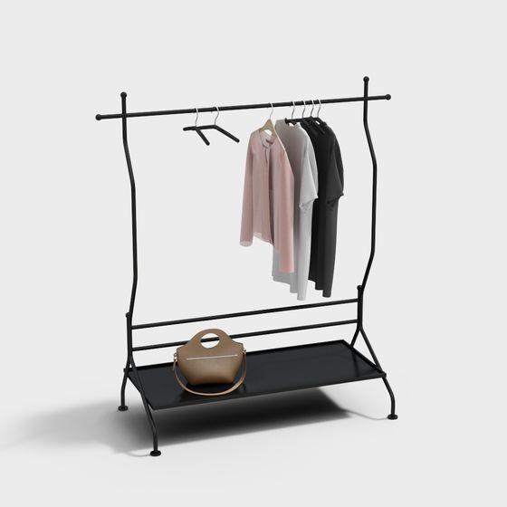 Minimalist Clothes Hanger 3D Model