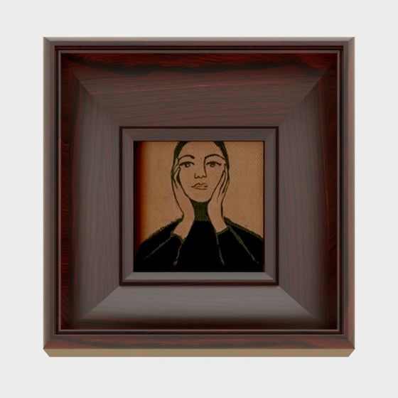 Retro Portrait Frame 3D model
