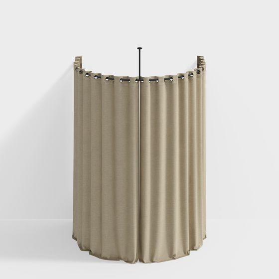 Unique Cylinder Curtain 3D Model