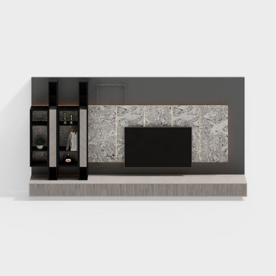 Urban Living Room TV Unit 3D model