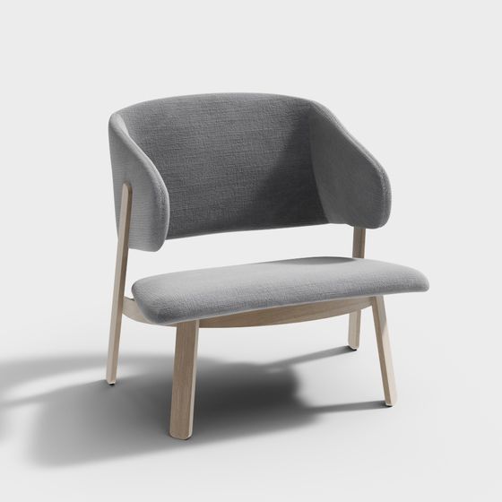 Cozy Lounge Chair 3D model for Modern Interiors