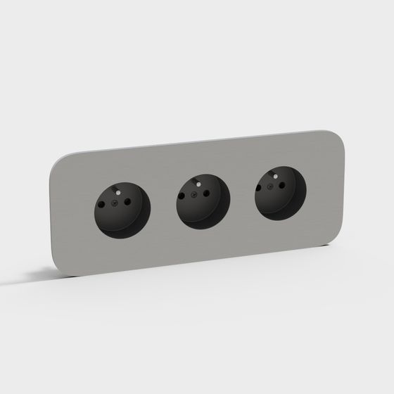 Sleek 3D Model of Modern Electrical Socket