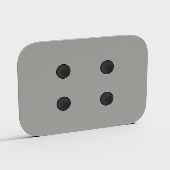 Sleek Square Socket 3D model for Creative Projects