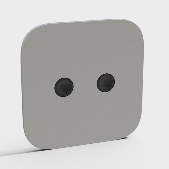 Minimalist Square Socket 3D model