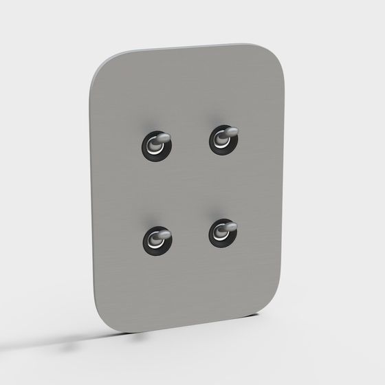 Elegant Low-Poly Switch Panel 3D Model