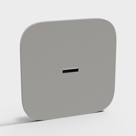 Elegant Square Metal Socket 3D model for Modern Interiors