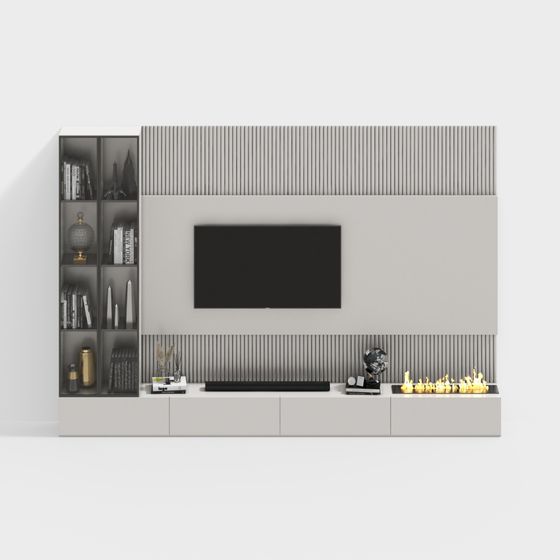 Stylish Urban Living Room Cabinet 3D model