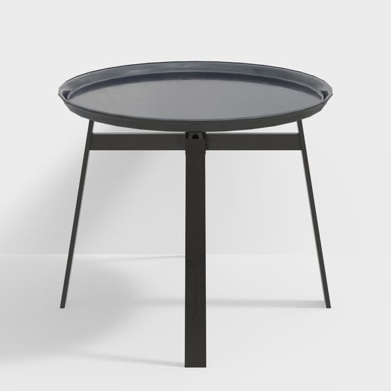 Stylish Low-Poly Round Table 3D model