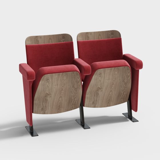 Theater Seat 3D model - Retro Chic for Modern Spaces