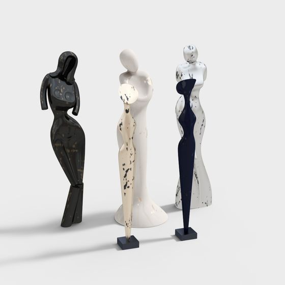 Abstract Human Sculpture 3D Model