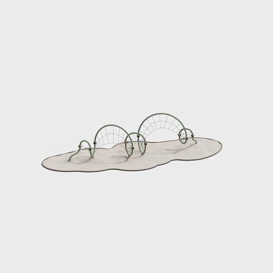 Cloud Playground 3D model - Low-Poly Design