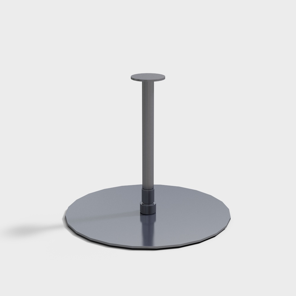Minimalist Gray Round Table 3D model