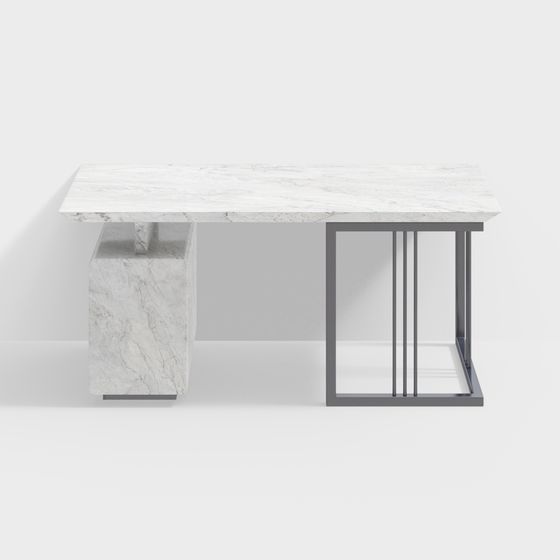 Elegant Marble Dining Table 3D model