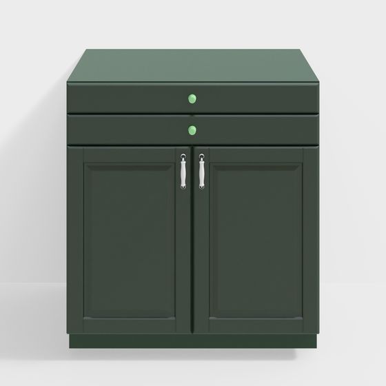 Green Modern Wall Cabinet 3D Model