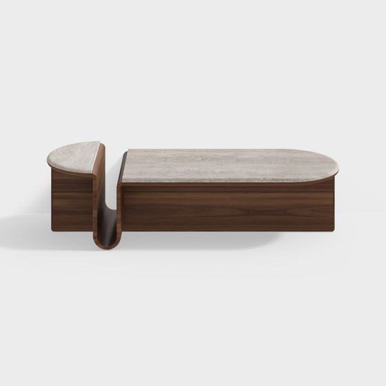 Streamlined Sofa Stool 3D model