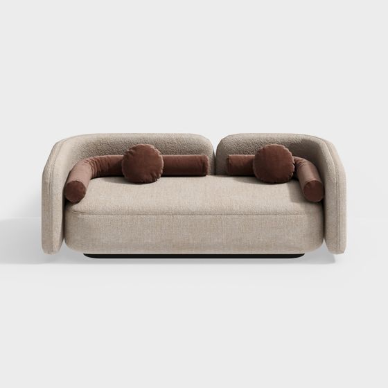 Contemporary Beige 3D Sofa Model