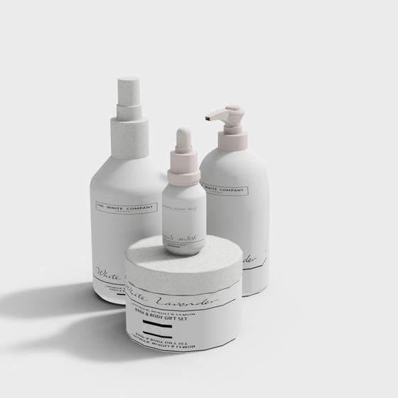 White Lavender Bath & Body Gift Set 3D model