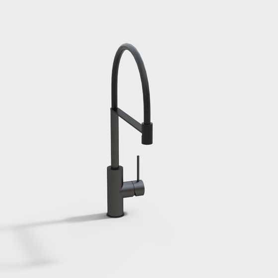 Sleek Black Faucet 3D model for Modern Settings