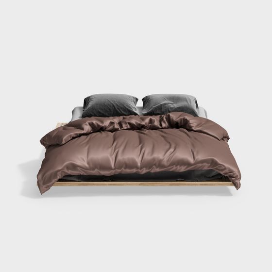 Stylish Low-Poly Bed 3D model for Contemporary Homes