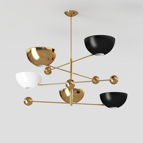 Elegant Low-Polygon Hanging Light 3D model