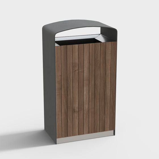 Stylish Urban Trash Can 3D model