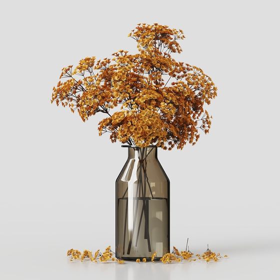 Autumn Floral Vase 3D model