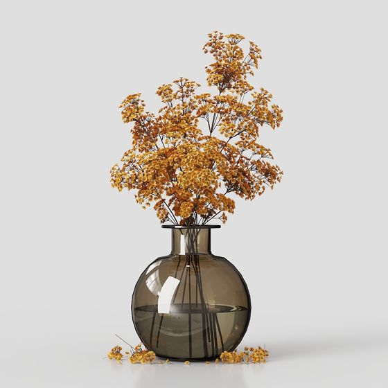 Autumn Vase Low Poly 3D model