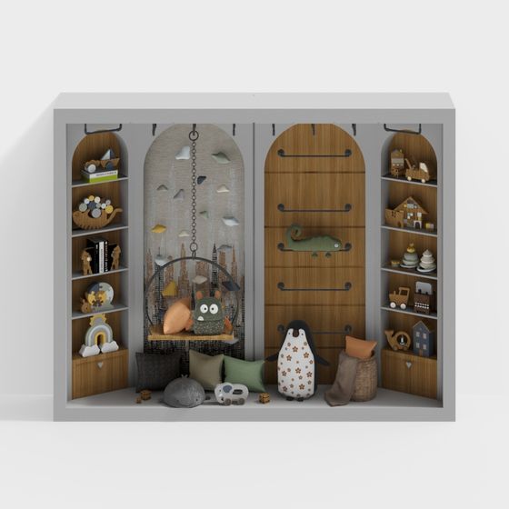 Whimsical Bookshelf 3D model