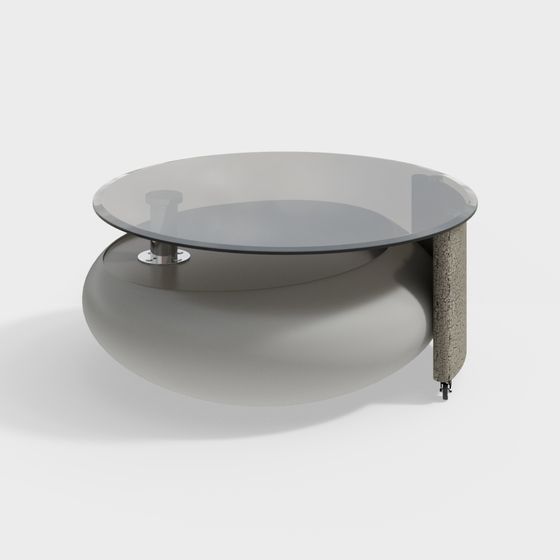 Sleek Glass Coffee Table 3D model