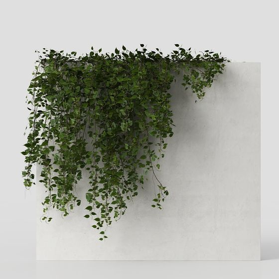 Lush Green Wall Decoration 3D model