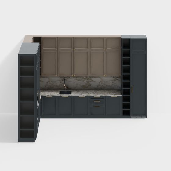 Urban Kitchen 3D model for Modern Design