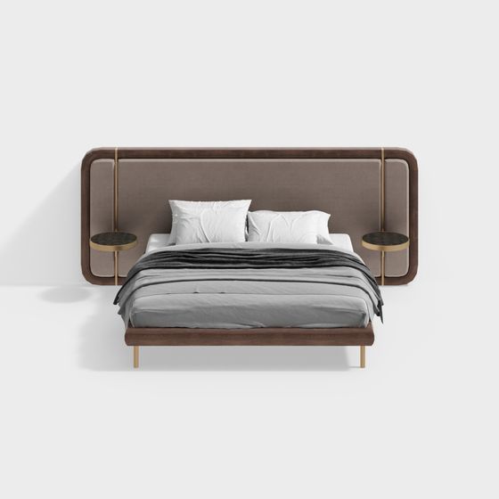 Elegant 3D Model Bed for Modern Home Design