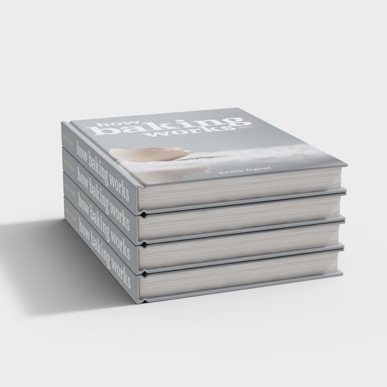 How Baking Works 3D model - Realistic Book Design