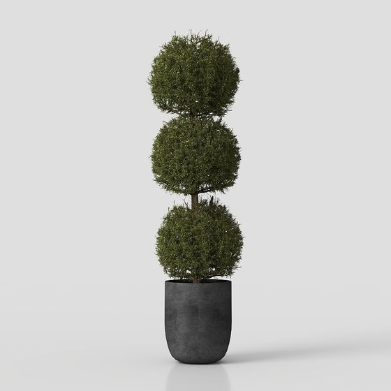 Spiral Green Plant Pot 3D model for Creative Projects