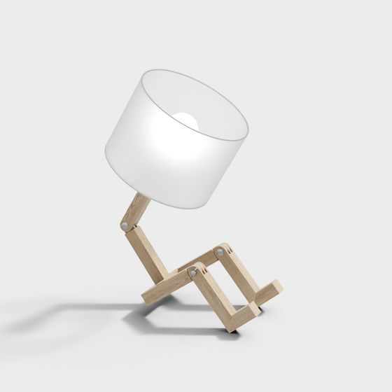 Stylish Table Lamp 3D Model for Modern Interiors