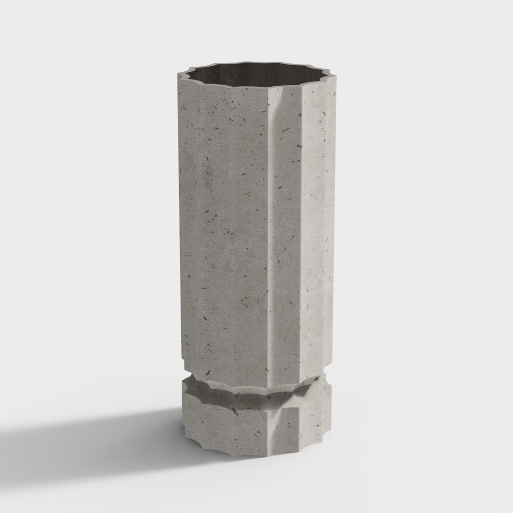 Geometric Concrete Column 3D model