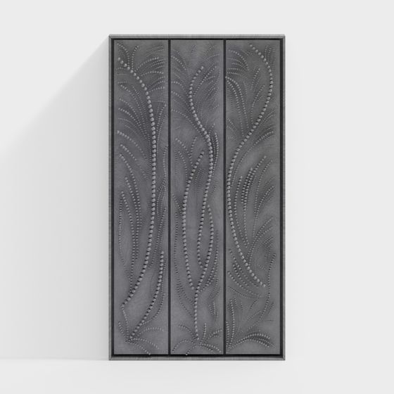 Metal Relief Screen 3D model for Contemporary Spaces