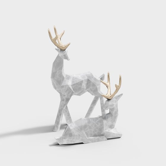 Origami Deer 3D model