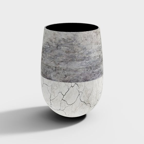 Cracked Ceramic Mug 3D Model