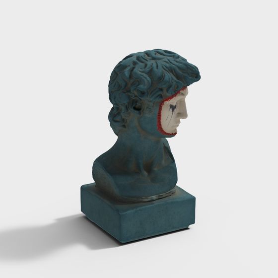 David Bust 3D Model - Low Poly, High Detail