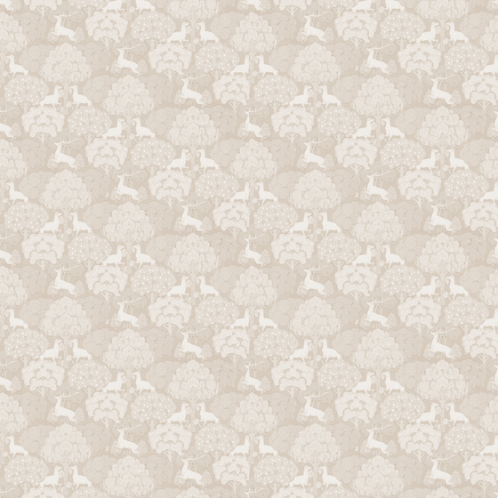Creamy Jungle Fawn Print Wallpaper 3D Model in Beige