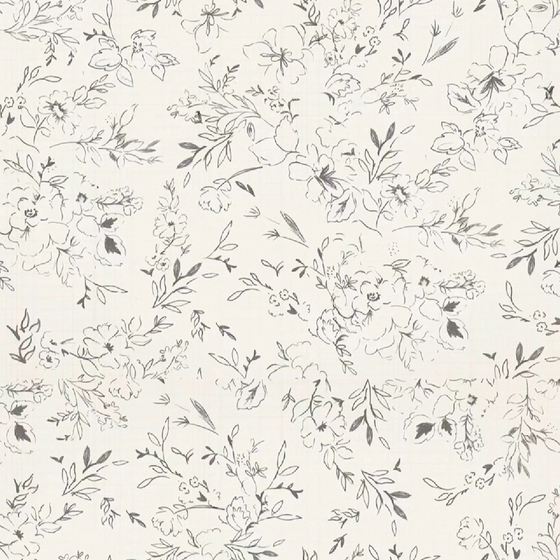 Pastoral American Floral Wallpaper 3D Model in Beige