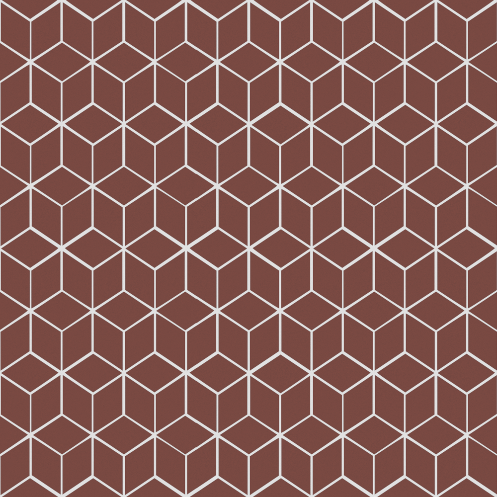Dark red geometric Mosaic brick -1000*1000