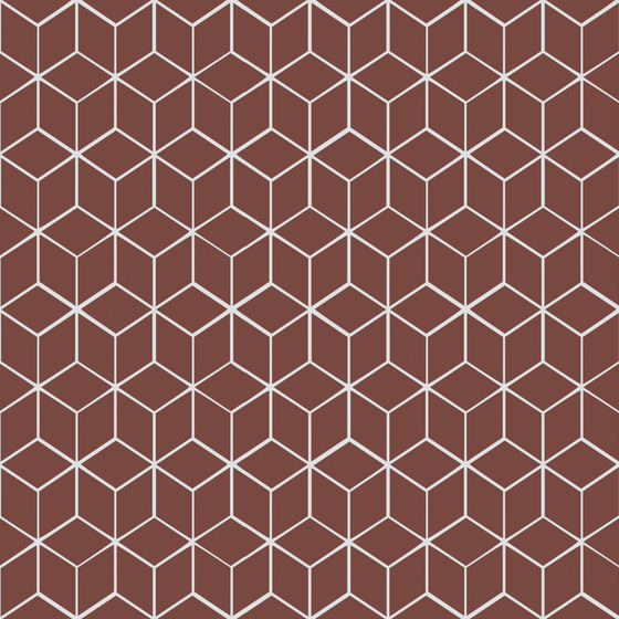 Dark Red Geometric Mosaic Brick 3D Model