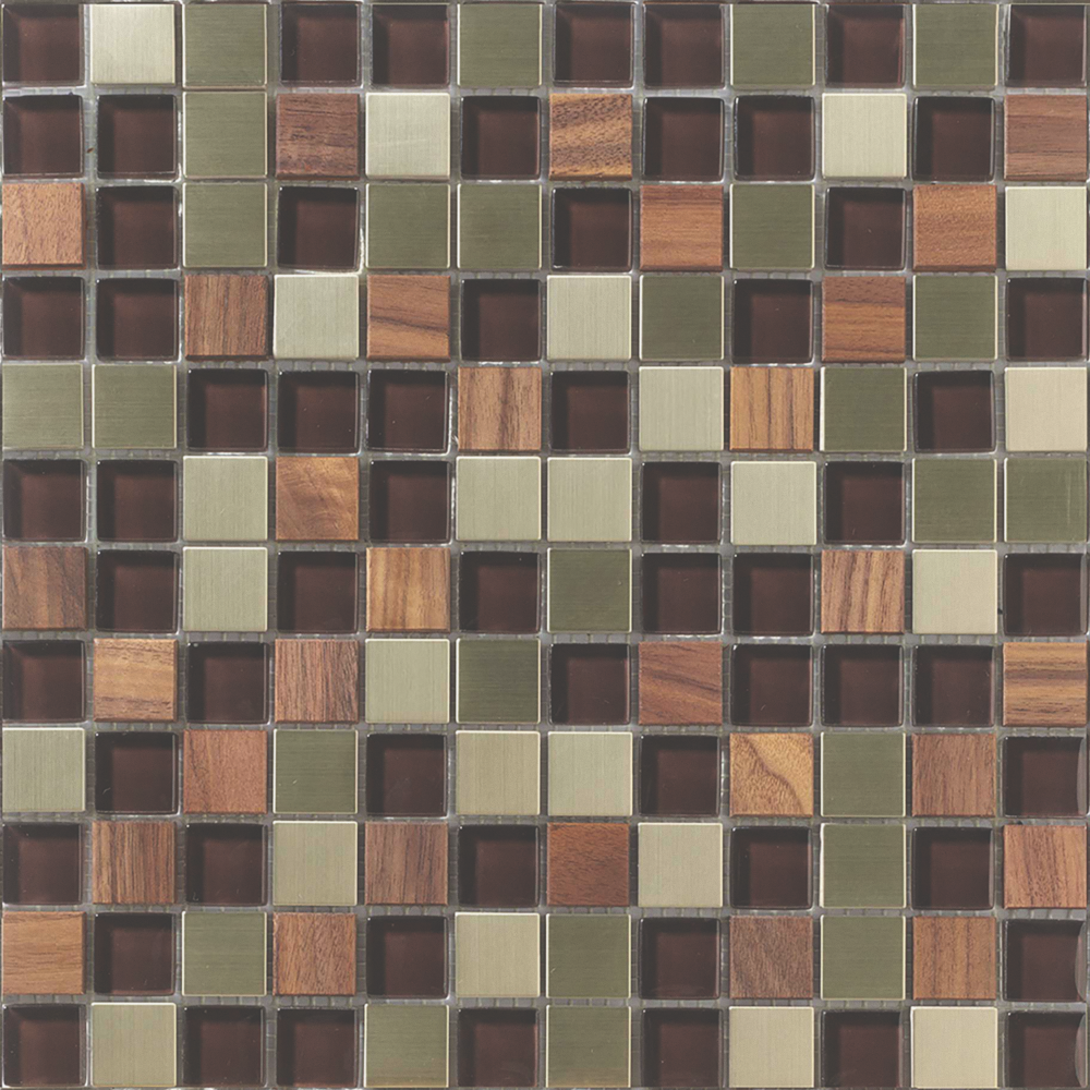 Vintage wood grain geometric Mosaic tiles -600*600