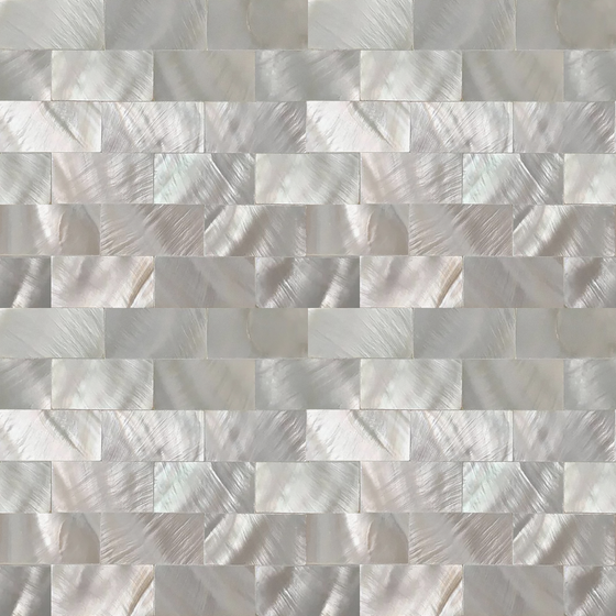 Shell Mosaic Tiles 3D Model in White Finish