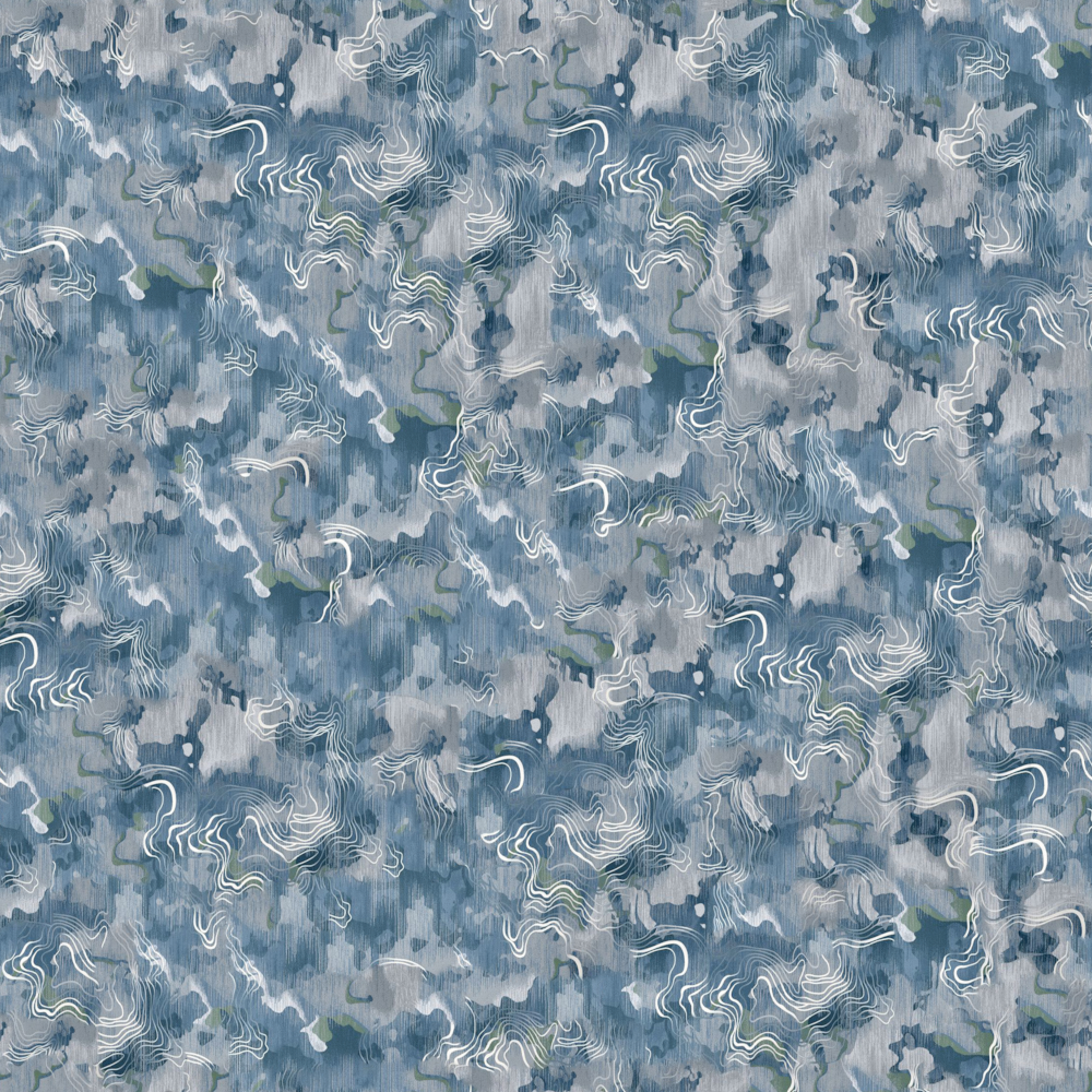 New Chinese impression ink wave wall cloth -1000*1000