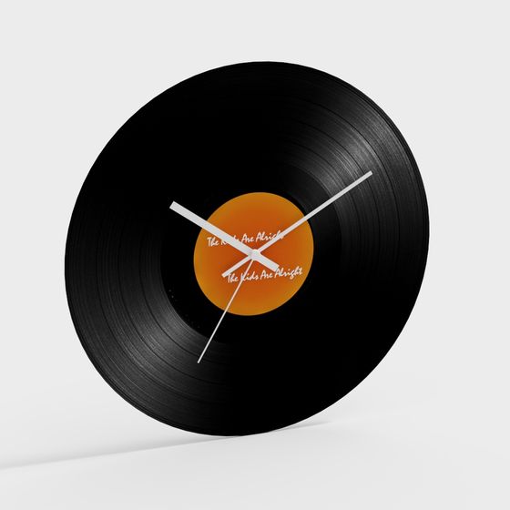 Black Cream Clock 3D Model