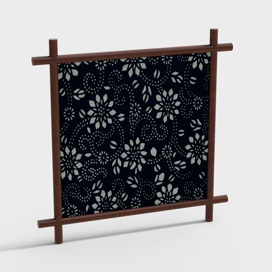 Retro Folding Screen 3D model